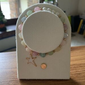 {Handmade} Multicolor Beaded Bracelet with Star Charm